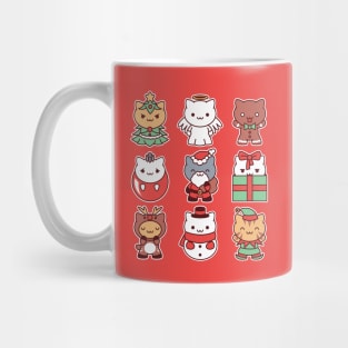 Kawaii Christmas Kitties Mug